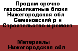 Продам срочно газосиликатные блоки - Нижегородская обл., Семеновский р-н Строительство и ремонт » Материалы   . Нижегородская обл.